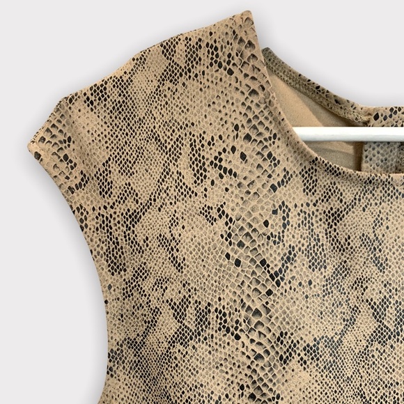 LEVEL 99 | Snake Print Micro Suede Dress Size S - Picture 6 of 14